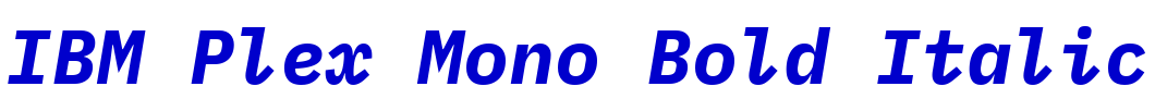 IBM Plex Mono Bold Italic fonte